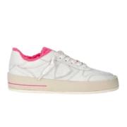 Philippe Model Vita låga sneakers med rosa ekopäls White, Dam