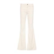 Ermanno Scervino Elegant Bootcut Byxor Beige, Dam