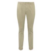 Dondup Beige Bomull Stretch Slim Fit Byxor Beige, Herr