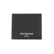 Balenciaga Svart Läder Plånbok Stilfull Modell Black, Herr