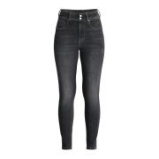 Guess Svart Shape Jeans Black, Dam