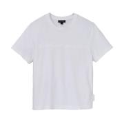 Marc Jacobs Vit Logotyp Bomull T-shirt Rund Hals White, Dam