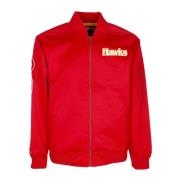 Mitchell & Ness NBA Lätt Satin Bomberjacka Red, Herr