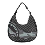 Sprayground Svart Camo Axelväska Black, Dam