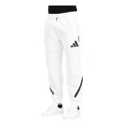 Adidas Laginspirerade Vita Sportiga Byxor White, Herr