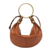 Chloé Läder Hobo-väska med Avtagbart Handtag Brown, Dam