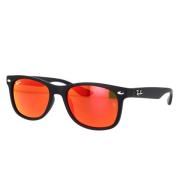 Ray-Ban Junior New Wayfarer Solglasögon Svart Orange Spegel Black, Uni...