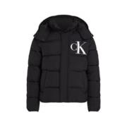 Calvin Klein Jeans Huvjacka Logo Jacka Män Black, Herr