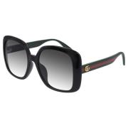 Gucci Svart/Grå Shaded Solglasögon Black, Dam