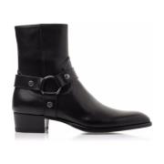 Saint Laurent Wyatt Harnesk Stövlar Black, Herr