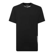 Plein Sport Bomull Kortärmad Logotyp T-shirt Black, Herr