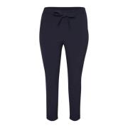 Kaffe Curve Midnight Marine Bältes Slim-Leg Byxor Blue, Dam