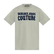 Versace Jeans Couture T-shirt med sammet logo Gray, Herr