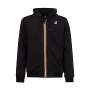 K-Way Svart Zip Hoodie - Le Vrai Arvel HV Polyco Black, Herr