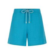 Vilebrequin Super 120 Bermuda Shorts i ull för män Blue, Herr