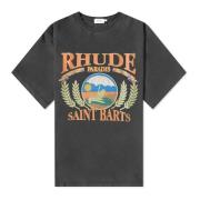 Rhude Svart Beach Chair Tee Snygg Avslappnad Black, Herr