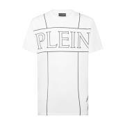 Plein Sport Avslappnad Bomull T-shirt White, Herr