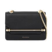 Strathberry Mini Läder Crossbody Väska Black, Dam