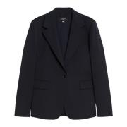 Max Mara Weekend Klassisk Blazer med Feminin Silhuett Blue, Dam