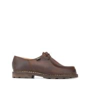 Paraboot Brun Nubuck Derby Platta Skor Brown, Herr