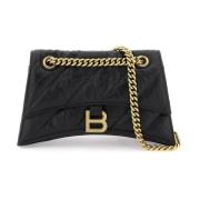 Balenciaga Crush Liten Axelväska Black, Dam