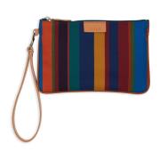 GALLO Modern unisex-påse i blått med flerfärgade ränder Multicolor, Da...