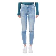 Guess Blå Skinny Bomulls Jeans Blue, Dam