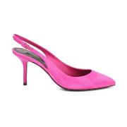 Dolce & Gabbana Fuchsia Getläderpumps med Leopard Pink, Dam