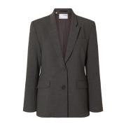 Selected Femme Klassisk Blazer i Mörkgrå Melange Gray, Dam