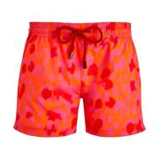 Vilebrequin Nya Leopard Badshorts för Damer Orange, Dam