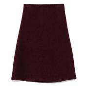 Jil Sander Burgundy A-Linje Kjol Red, Dam