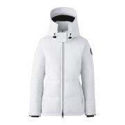 Canada Goose Vit Parka med Avtagbar Huva White, Dam