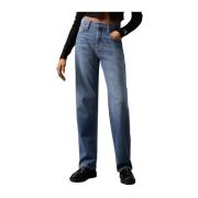 Calvin Klein Jeans Stiliga Denimbyxor Blue, Dam