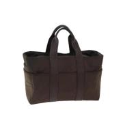 Hermès Vintage Pre-owned Nylon handvskor Brown, Dam