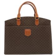 Celine Vintage Pre-owned Canvas handvskor Brown, Dam