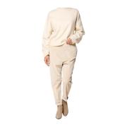 Mason's Velvet City Jogger Byxor Beige, Dam