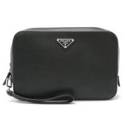 Prada Vintage Pre-owned Laeder kuvertvskor Black, Dam