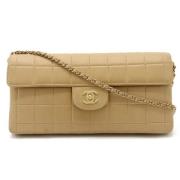 Chanel Vintage Pre-owned Laeder crossbodyvskor Beige, Dam