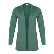 Kaffe Curve Öppen Front Cardigan Garden Topiary Green, Dam