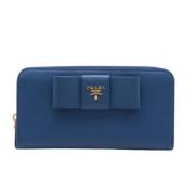 Prada Vintage Pre-owned Laeder plnbcker Blue, Dam