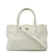 Chanel Vintage Pre-owned Laeder totevskor White, Dam