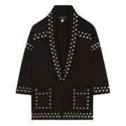 Alanui Svart Love and Studs Cardigan Black, Dam