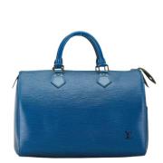 Louis Vuitton Vintage Pre-owned Laeder handvskor Blue, Dam