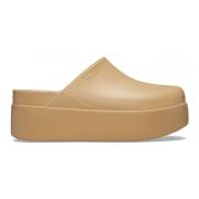 Crocs Plattform Träskor Skor Beige, Dam