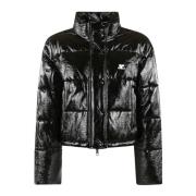 Courrèges Vinyl Pufferjacka Black, Dam