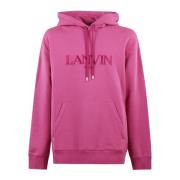 Lanvin Stilig hoodie med Brod? detalj Pink, Herr