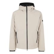 Peuterey Beige Kort Soft Shell Huva Jacka Beige, Herr