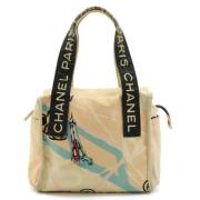 Chanel Vintage Pre-owned Canvas handvskor Beige, Dam