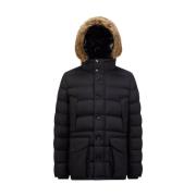 Moncler Kort dunjacka med avtagbar huva Black, Herr