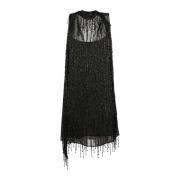 Blumarine Georgette Ric Klänning Black, Dam